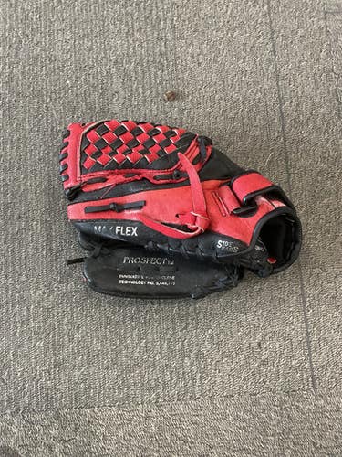 Used Mizuno POWER CLOSE BB/SB Glove LH Throw Red 11" 11614-S000233391