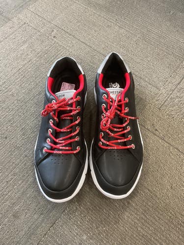 Used THESTRON MOTION PRO Mens Golf Shoes Black Senior 11.5 11614-S000233327