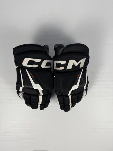 Used 14” CCM Tacks XF Pro Pro Stock Hockey Gloves - Black