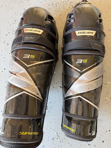 Senior Bauer 3S Pro 16" Shin Pads (Used)