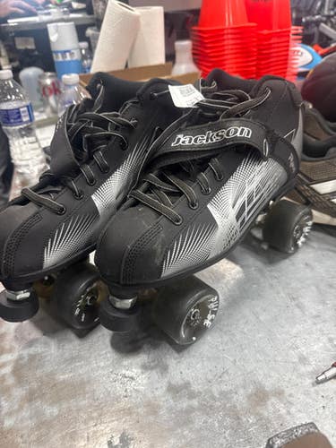 Used JACKSON RAVE Senior Roller Quad Skates Black Senior 12 11337-S000482162