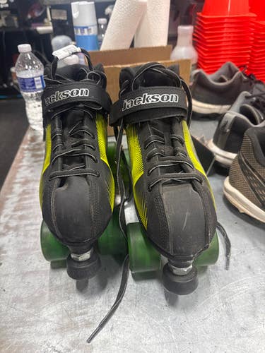 Used JACKSON RAVE Senior Roller Quad Skates Green Senior 11 11337-S000482163