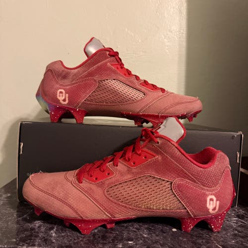 Men's 12 Air Jordan V 5 Vapor Edge Oklahoma PE Low