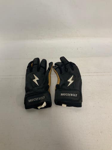 Used BRUCE BOLT BATTING GLOVE TC42 BB/SB Accessory Black MD 11823-S000037954