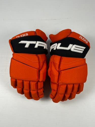New 13.5” True Catalyst 9x Pro Stock Hockey Gloves - Orange/Black/White