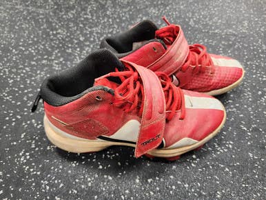 Used Nike TROUT BB/SB Cleats Red And White Junior 04.5 11849-S000038150