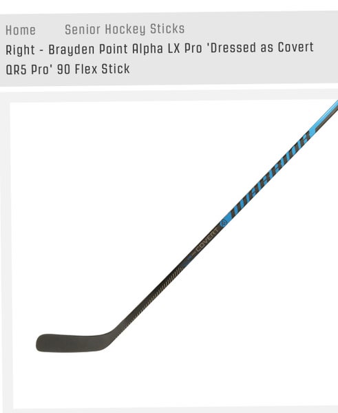 New Senior Warrior Covert QR5 Pro Brayden Point Pro Stock Stick