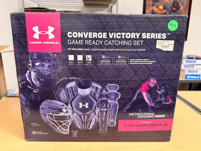 Navy Under Armour Victory Series Catcher's Set (New)