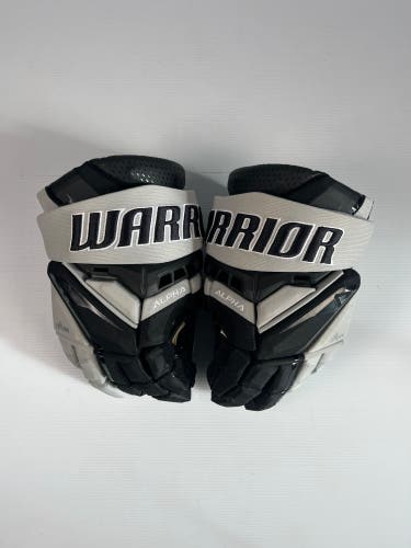 New 14” Warrior Alpha LX3 Pro Pro Stock Hockey Gloves - Black/Grey