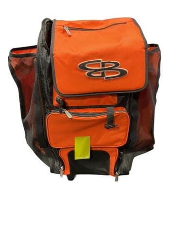 Used BoomBah ORANGE CATCHERS ROLLED BAG BB/SB Player Wheeled Bag Orange 11834-S000048544