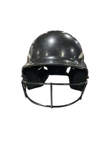 Used RIP-IT BLACK HELMET W/ MASK 6- 6 7/8 Batting Helmet w/Mask Black SM 11834-S000048530