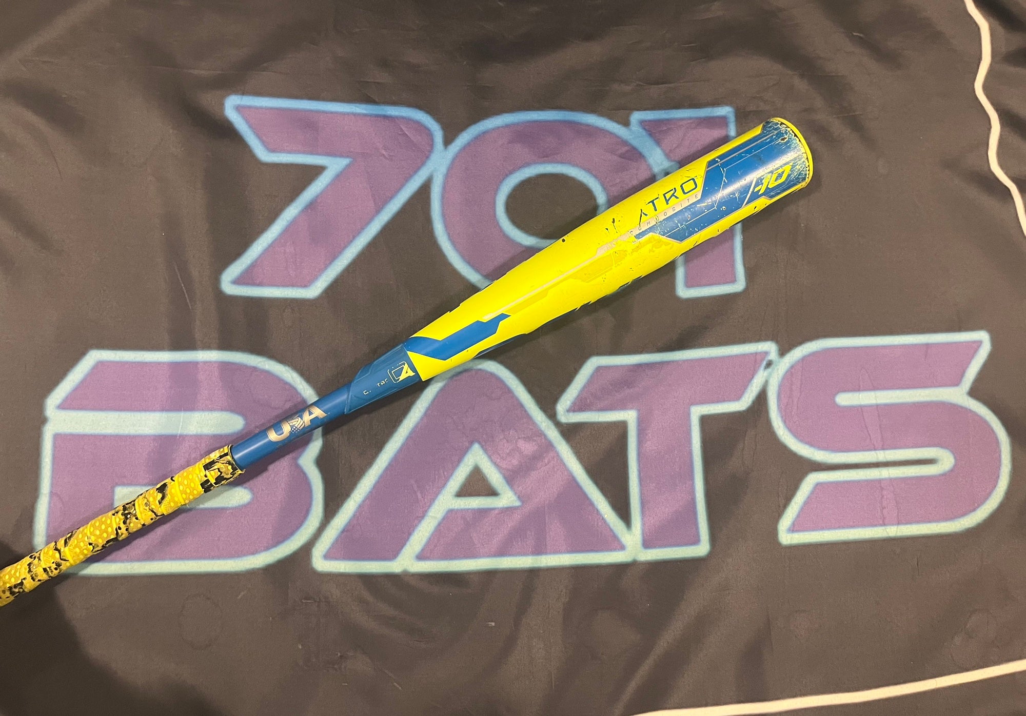 Rawlings Quatro バット USA規格 イエロー/ブルー USA 2018 Rawlings Quatro Glowstick Composite 19 oz 29