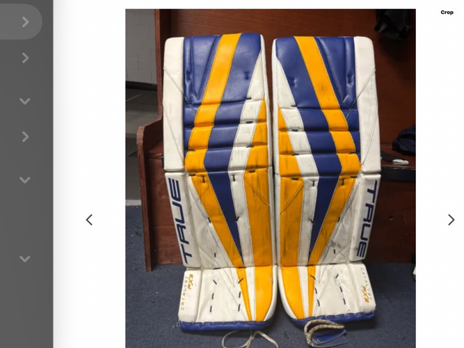 34" 2024 True Catalyst Px3 Regular Goalie Full Set (Used) plus an additional Pro Stock Blocker