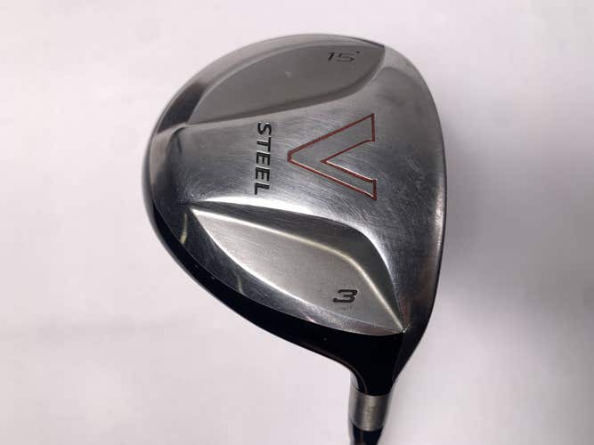 TaylorMade V Steel 3 Fairway Wood 15* MAS2 Stiff Graphite Mens RH