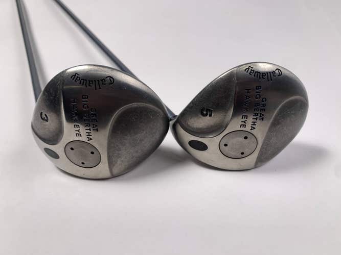 Callaway Hawkeye 3 & 5 Fairway Wood Set 15* 18* Hawk Eye UL Regular RH