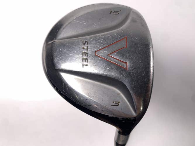 TaylorMade V Steel 3 Fairway Wood 15* SK Fiber Regular RH Midsize Grip