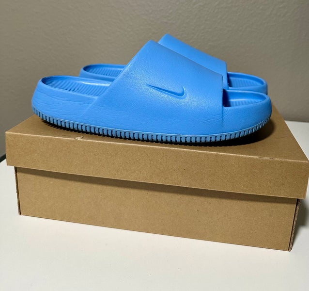 Men’s Blue Nike Calm Slides (12)