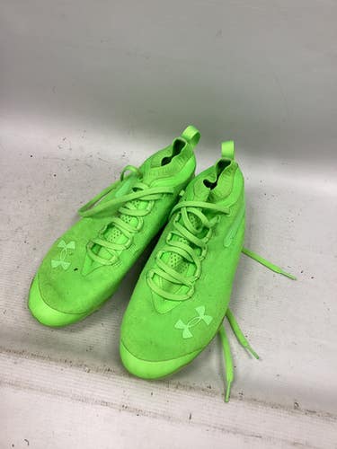 Used Under Armour HOVER Adult FB Cleats Neon Green Senior 8 11851-S000044855