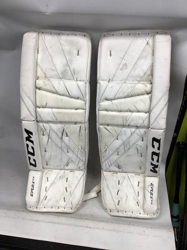 Used CCM EFLEX 5.5 Goalie Leg Pads Junior White 30" 11851-S000044832