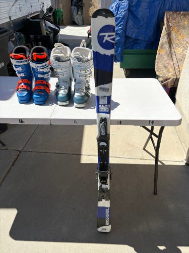Skis and Boots: Rossignol 130 cm, Lange & Nordica ski Boots. All Mountain Skis (Used)