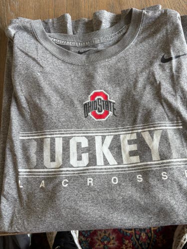 Buckeyes Lacrosse Gray XL Men's Nike Shirt (Used)