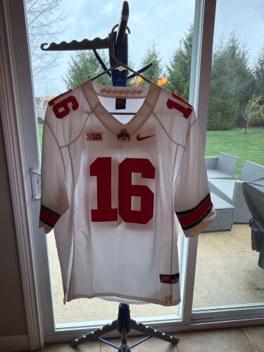White J.T. Barrett Large Men's Nike Jersey (Used)