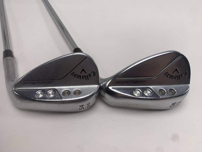Callaway Jaws Raw Chrome Wedge Set 54* 10 | 58* 10  Gold Spinner Tour Issue RH