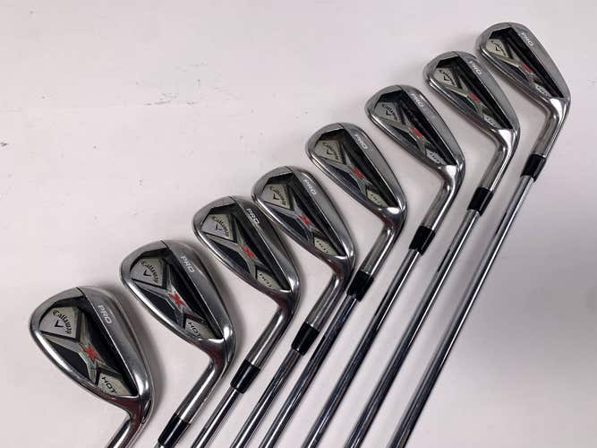 Callaway X Hot Pro 2013 Iron Set 4-PW+AW Rifle Project X 6.0 95g Stiff Steel RH