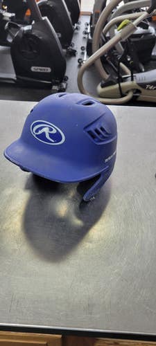 Used Rawlings 6 3/8 - 7 1/8 Batting Helmet No Mask Navy Blue One Size 11497-S000156603