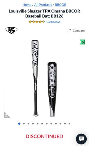 *Rare* Louisville Slugger Omaha TPX BBCOR Bat