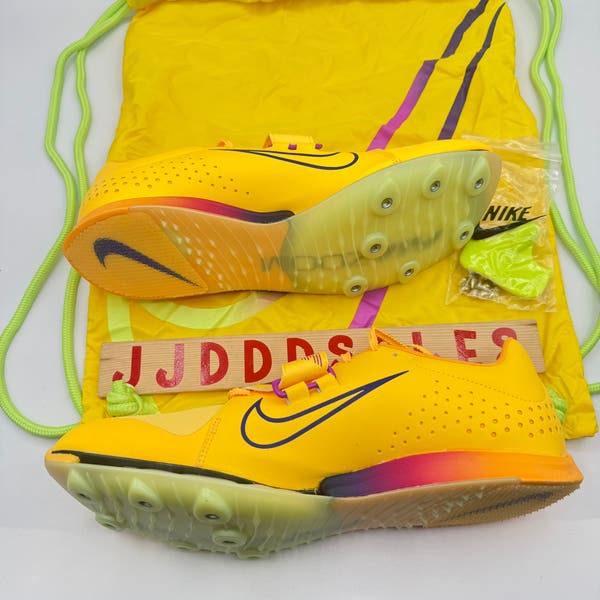 Nike Air Zoom LJ Elite Mens Size 12.5 Citron Pulse Track Field Spikes FZ9326-800 Nike Zoom Long Jump Elite Track & Field Citron Pulse FZ9326  main image 4