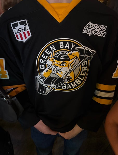 Game worn James Duerr Green Bay Gamblers USHL Jersey 2023-2024 Season