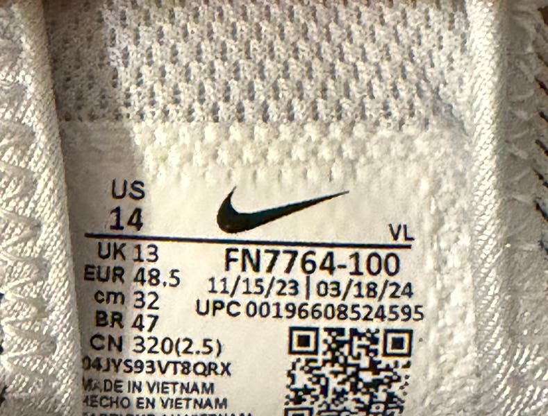 Nike Vapor Edge Speed 360 2 TB Football Cleats White Black  display picture 1
