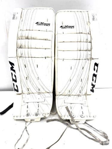 Used CCM EXTREME FLEX PRO Goalie Leg Pads Senior White 30" 11860-S000306220