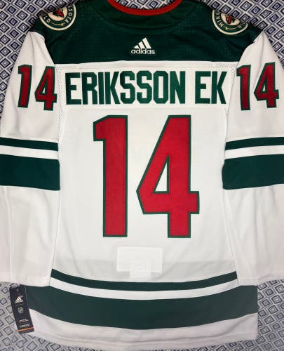 Joel Eriksson-Ek Minnesota Wild Adidas Climalite Away Jersey Size: 46 Tria + A
