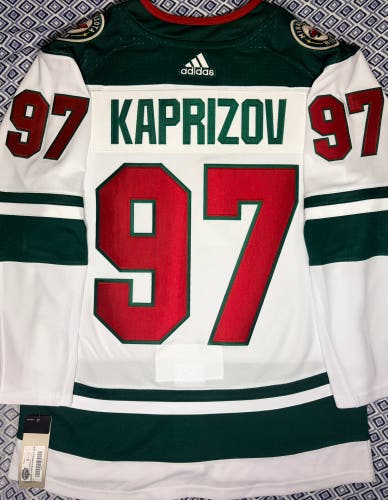 Kirill Kaprizov Minnesota Wild Adidas Climalite Away Jersey Size: 44 Tria + A