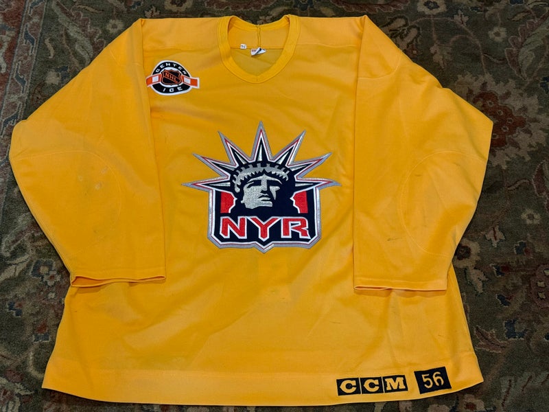 Pro Stock New York Rangers Yellow Size 56 Men's CCM Practice Jersey (Used)