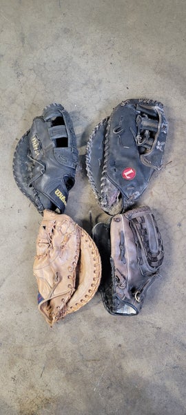 4 baseball glove bundle please read description