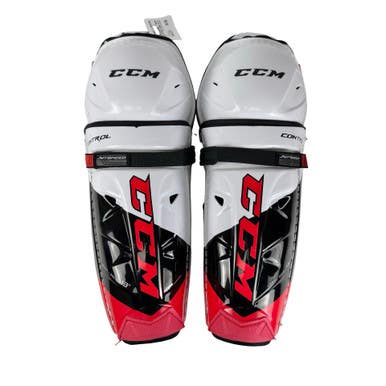 Used CCM JETSPEED CONTROL Intermediate Shin Guards White 13" 11506-S000296334