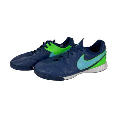 Used Nike TIEMPOX TURF Soccer Turf Shoes Navy Blue Junior 03.5 11506-S000296589