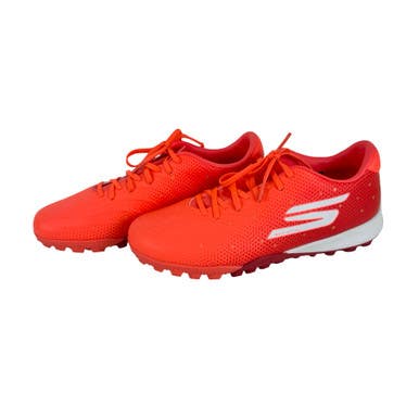Used Sketchers SKX Soccer Indoor Shoes Neon Orange Senior 6.5 11506-S000296720