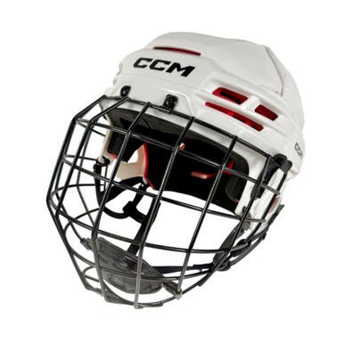 Used CCM TACKS 70 Helmet Cage Combo White MD 11506-S000297224