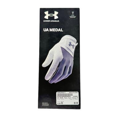 Used Under Armour UA MEDAL Mens Golf Glove White MD 11506-S000298071