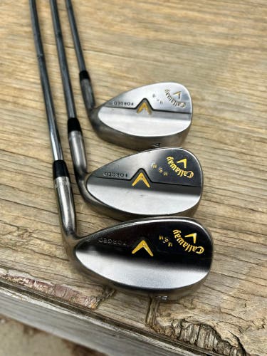 Callaway v Forged R Grind Wedges. 50/10, 54/11, 58/9. Stock Shafts. Wrap Grips