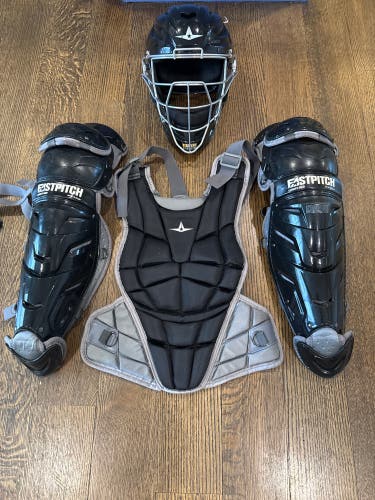 All-Star AFx Adult Fastpitch Catcher’s Kit Black Medium Lightly Used