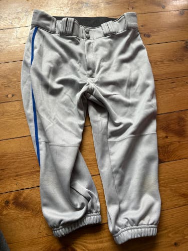 Unisex XL Youth Easton Game Pants Royal Blue Piping (Used)