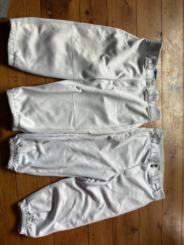 White Unisex XL Youth Mizuno Game Pants (Used)