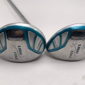 Tour Edge Lady Edge 3 & 5 Fairway Wood Set 15* 18* Lady Edge Ladies Graphite RH
