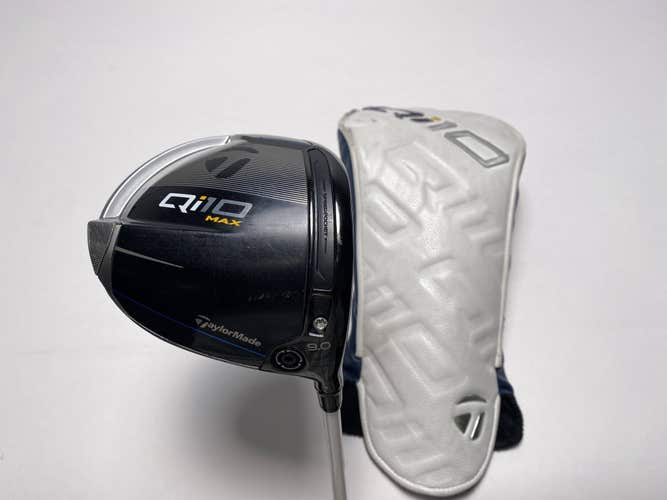 TaylorMade Qi10 MAX Driver 9* OBAN Kiyoshi White 04 65g Stiff Graphite RH HC