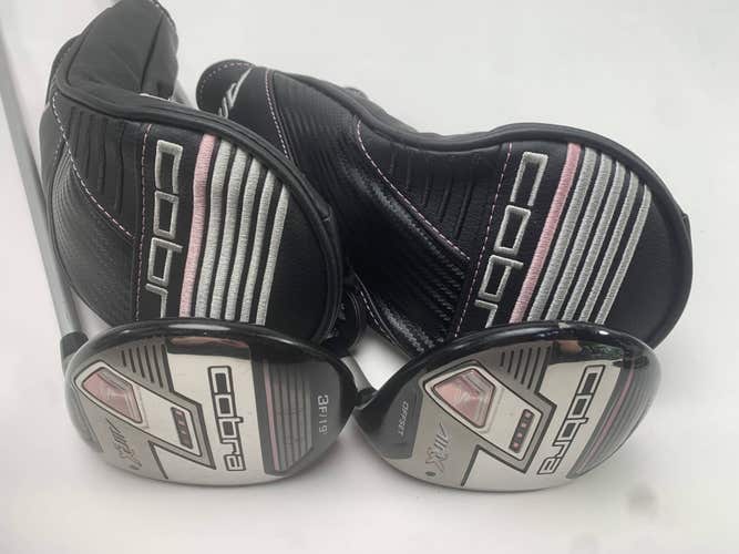 Cobra Air X Womens 3 & 5 Fairway Wood Set 19* 23* Ultralite Ladies RH HC -1.75''